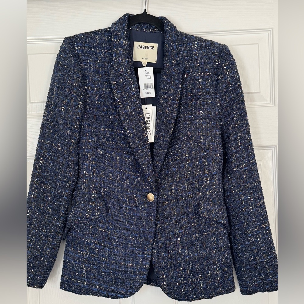 L’AGENCE blazer in midnight blue, size 8